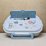Cartoon cute sealed 316 stainless steel compartment insulation lunch box lunch box