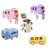Cute Bear Baby Bus Sipper Water Bottle With Straps - 500 ml