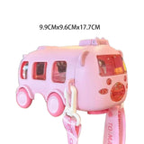 Cute Bear Baby Bus Sipper Water Bottle With Straps - 500 ml