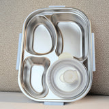 Cartoon cute sealed 316 stainless steel compartment insulation lunch box lunch box