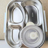 Cartoon cute sealed 316 stainless steel compartment insulation lunch box lunch box