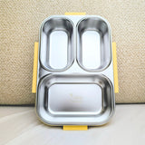 3 Compartment Food Grade Stainless Steel Leak Proof Lunch Box for Kids School Microwave Food Container