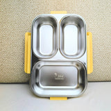 3 Compartment Food Grade Stainless Steel Leak Proof Lunch Box for Kids School Microwave Food Container