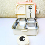 Elephent-Themed Kids Lunch Box with Stainless Steel Tray